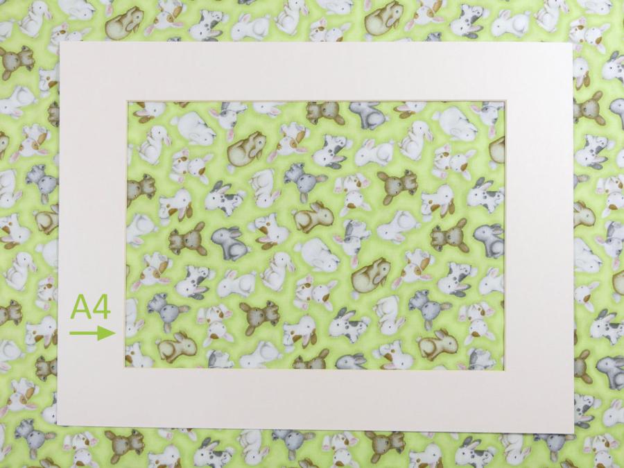 Patchworkstoff mit Hasenbabies aus der Kollektion Farm Babies von Henry Glass Fabrics A4 Ansicht